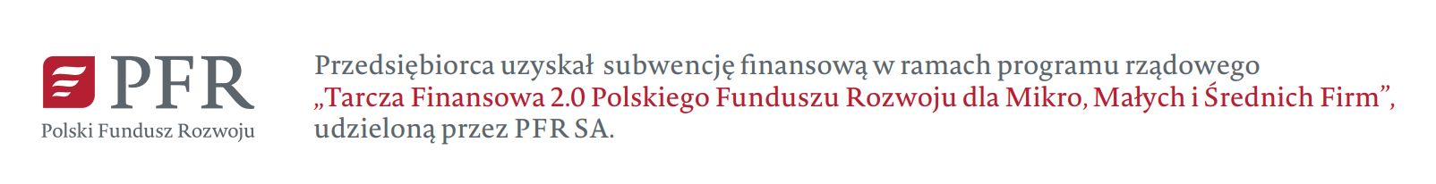 Informacja o dofinansowaniu z PFR